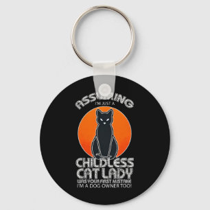 Porte-clés Les Propriétaires Sans Enfant De Chat Lady Chien E