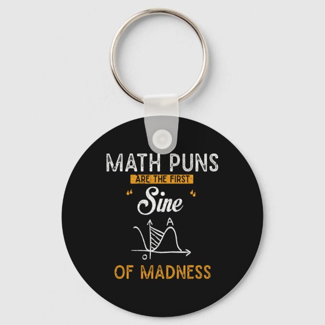 Porte-clés Les Puns Maths De Calcul Drôle Sont La Première Si (Recto)