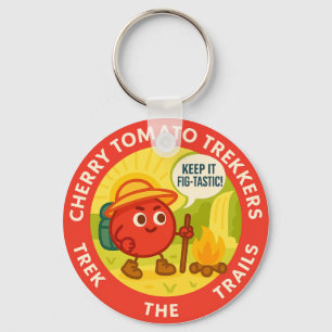 Porte-clés Les randonneurs aux tomates cerises parcourent les