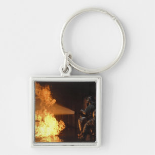 Porte-clés Les sapeurs-pompiers s'éteignent un sapin simulé