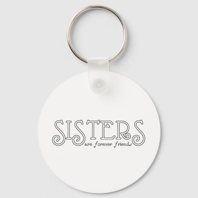 Porte-clés Les soeurs sont pour toujours des amis (Recto)