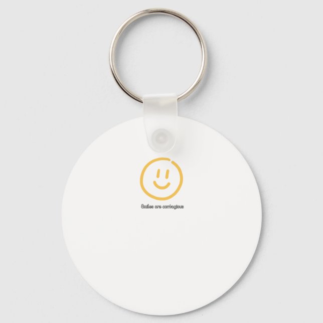 Porte-clés Les Sourires Sont Contagiaires Sticker (Recto)