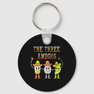 Porte-clés Les Trois Amigos T Shirt Tequila Salt Lime Cinco D