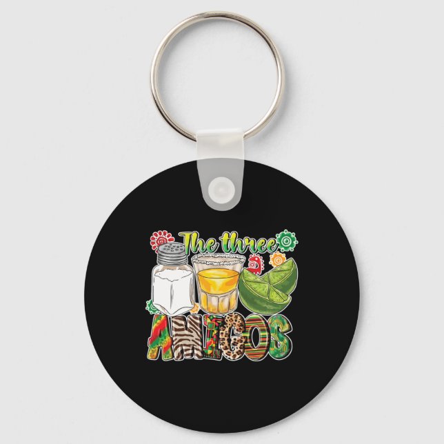 Porte-clés Les Trois Amigos Tequila Salt Lime Cinco De Mayo (Recto)