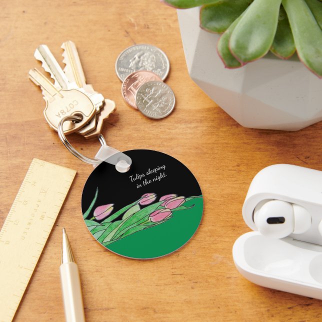 Porte-clés Les tulipes dorment dans la nuit (Bureau)