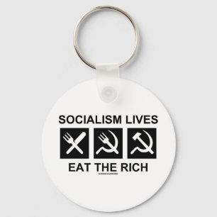 Porte-clés Les vies de socialisme mangent le riche (la
