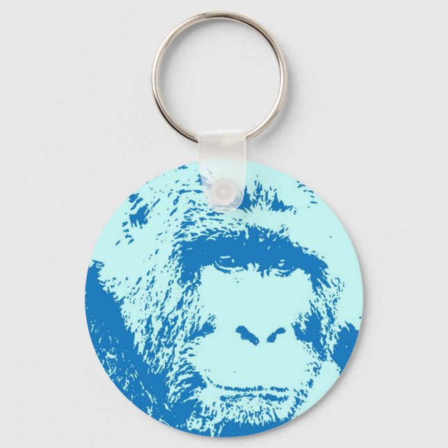 Porte-clés Les visages de Gorilla Pop Art (Recto)