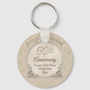 Porte-clés Les voeux du 60e anniversaire de la fête du bonhe