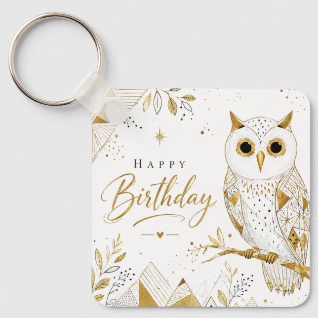 Porte-clés Les Vœux Sages du Hibou Doré (Recto)