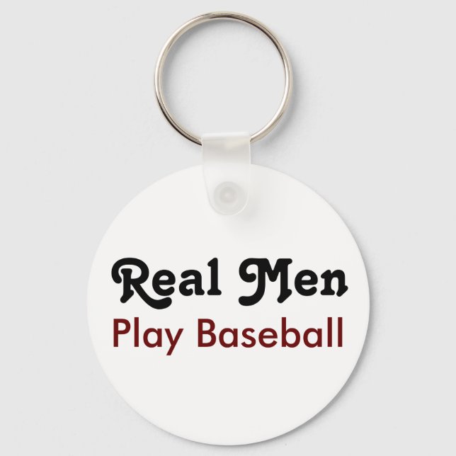 Porte-clés Les vrais hommes jouent au baseball (Recto)