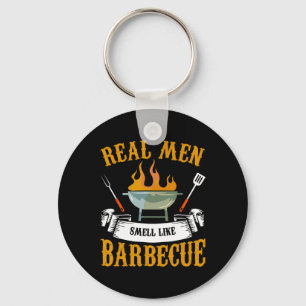 Porte-clés Les vrais hommes sentent comme Byrbecue BBQ Grilli