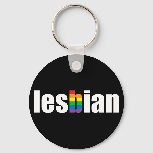 Porte-clés Lesbian Pride Porte - clé noir (Recto)