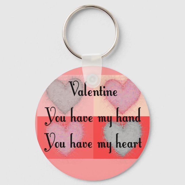 Porte-clés Lesbian Valentine Cadeaux "You Have My Heart" (Recto)