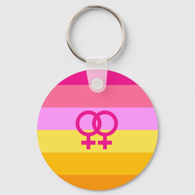 Porte-clés Lesbienne Dawn Pride Femmes qui aiment les femmes (Recto)