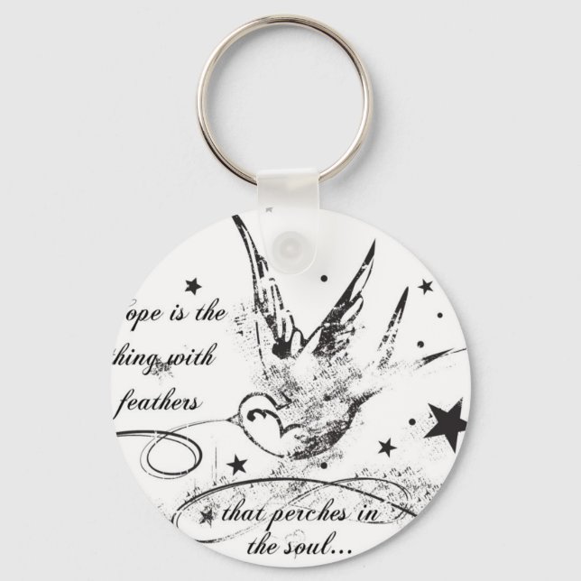 Porte-clés L'espoir est la chose avec les plumes (Recto)