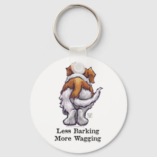Porte-clés Less Barking, More Wagging