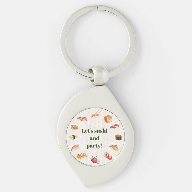 Porte-clés Let’s sushi and party!  (Devant)