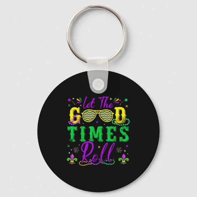 Porte-clés Let The Good Times Roll Mardi Gras New Orleans Men (Recto)