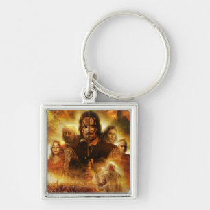 Porte-clés L'ÉTERNEL DES ANNEAUX : ROTK Aragorn Poster du fil