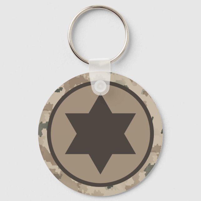 Porte-clés L'étoile de David Roundel de l'IAF israélienne - D (Recto)