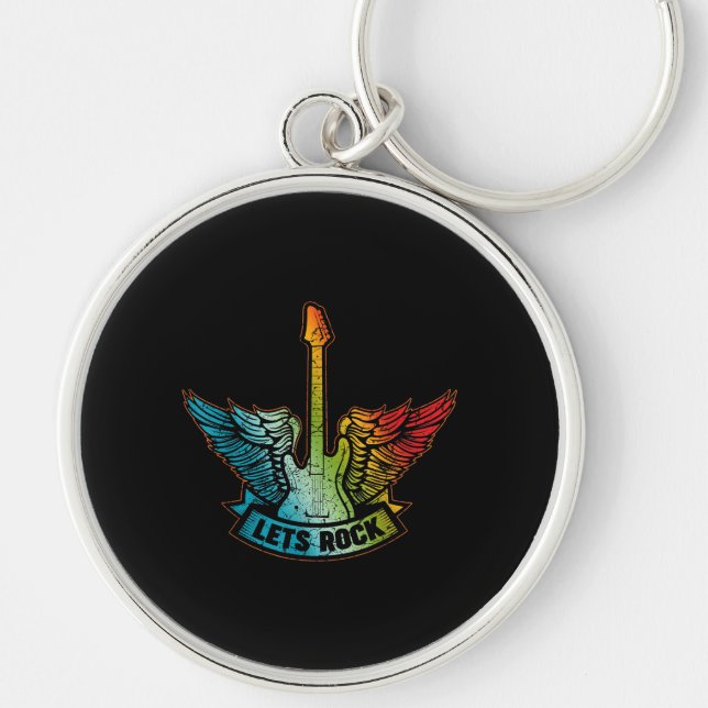 Porte-clés Let's Rock Legend Rock and Roll Music Guitar (Devant)