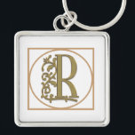 Porte-clés LETTER R MONOGRAM Beautiful Wedding New Home Gift<br><div class="desc">LETTER R MONOGRAM Beautiful Wedding Party, House Warming New Home Gift Graduation, Birthday, Mother's Day, Father's Day, Christmas or anytime Great Gift Idea for Family and Friends! Remember Mom, Dad, Brother, Sister, Son, Daughter, Aunt, Uncle, Nephew, Niece, Boyfriend, Girlfriend, Grandma and Grandpa! See more MONOGRAM Magic items at VanOmmeren on...</div>