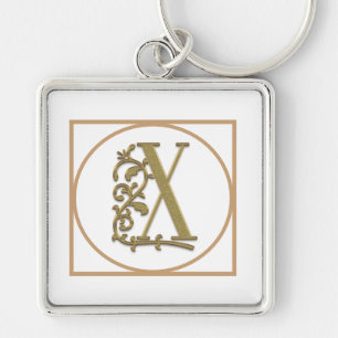 Porte-clés LETTER X MONOGRAM Beautiful Wedding New Home Gift