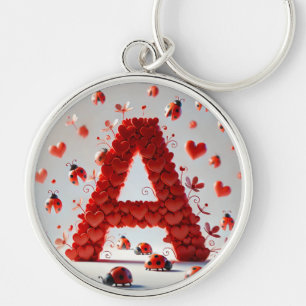 Porte-clés ❤️ Lettre A Cadeau de design en forme de cœur pour