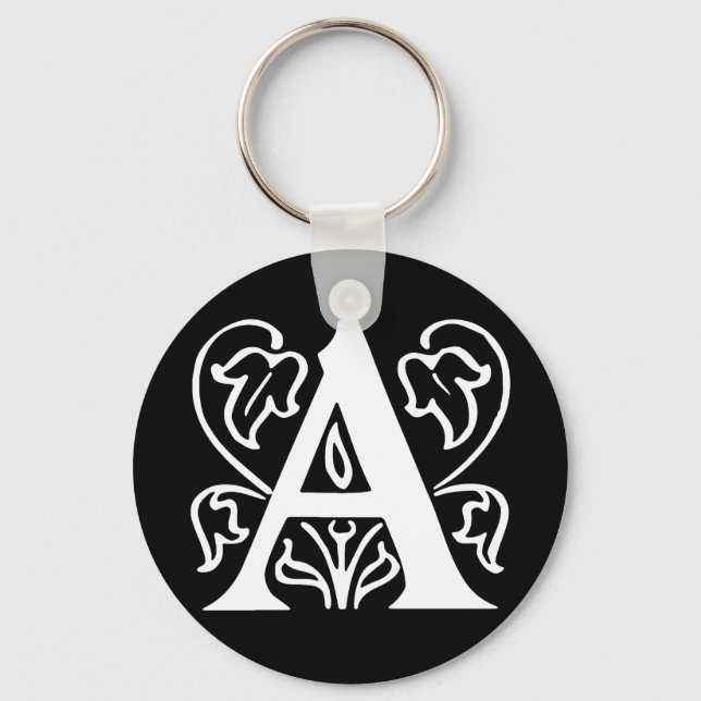 Porte-clés Lettre A fantaisie (Recto)