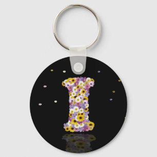 Porte-clés Lettre à fleurs I