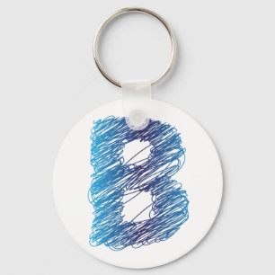 Porte-clés lettre B esquissée