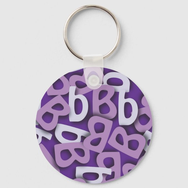 Porte-clés Lettre B pourpre (Recto)