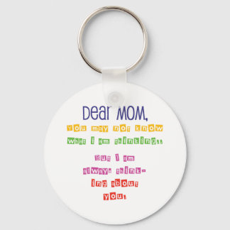 Porte-clés Lettre d'amour à maman