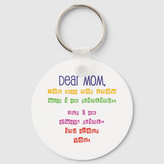Porte-clés Lettre d'amour à maman (Recto)