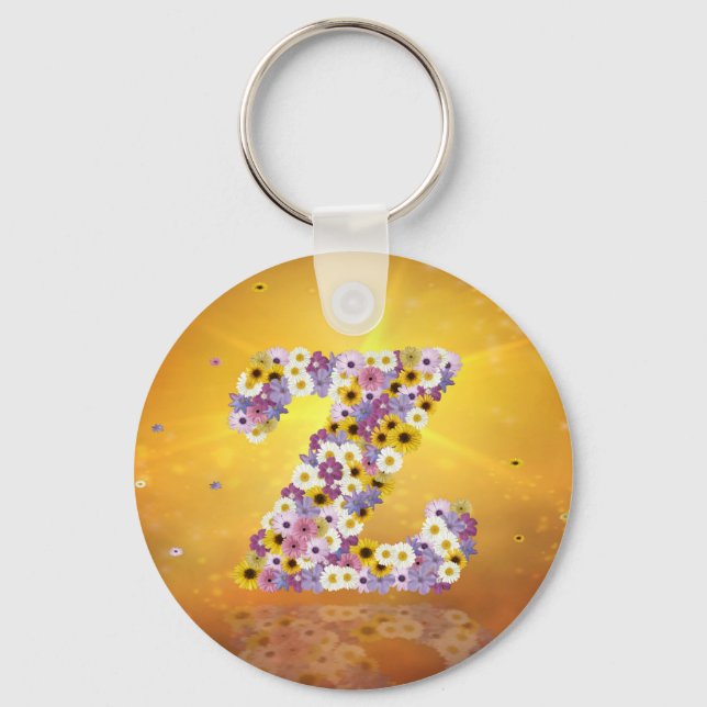 Porte-clés Lettre de fleurs Z (Recto)