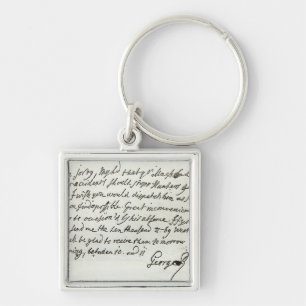 Porte-clés Lettre de George II au duc de Newcastle