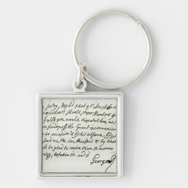 Porte-clés Lettre de George II au duc de Newcastle (Devant)