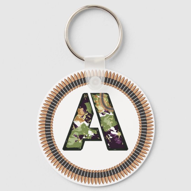 Porte-clés Lettre de style militaire de A (Recto)