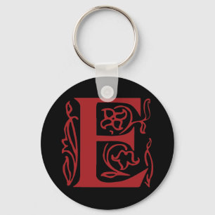 Porte-clés Lettre E fantaisie