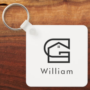 Porte-clés Lettre G Maison de biens immobiliers d'entreprise