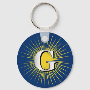 Porte-clés Lettre G - symbole maçonnique