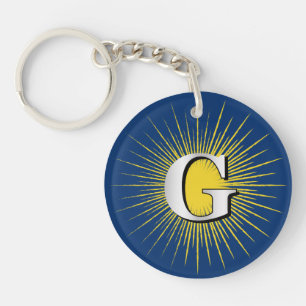 Porte-clés Lettre G - symbole maçonnique