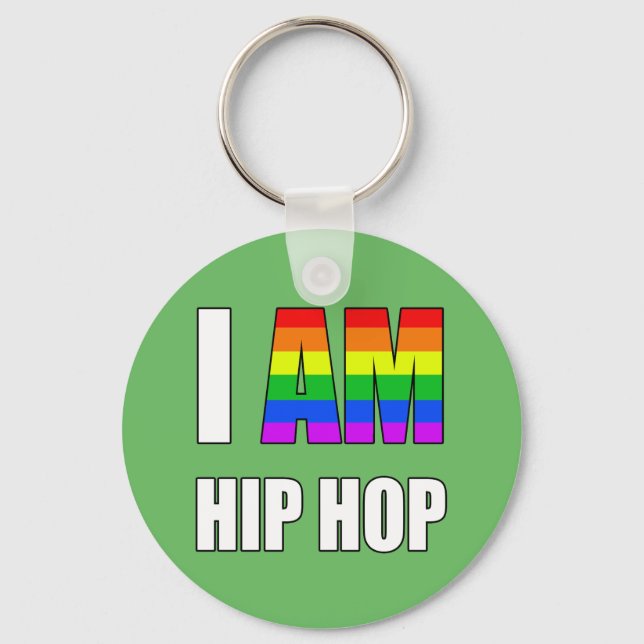 PORTE-CLÉS LETTRE "JE SUIS HIP HOP" RAINBOW (Recto)