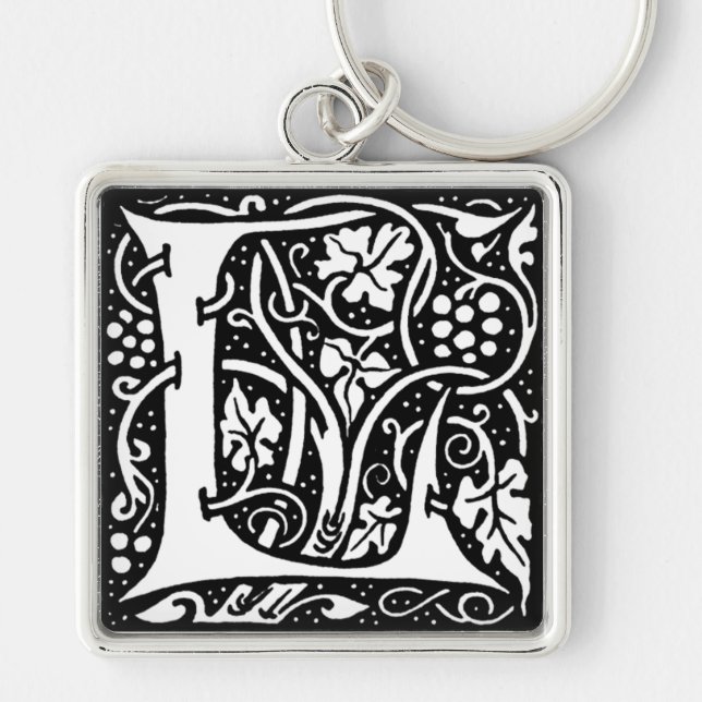 Porte-clés Lettre 'L' William Morris Design - Porte - clé (Devant)