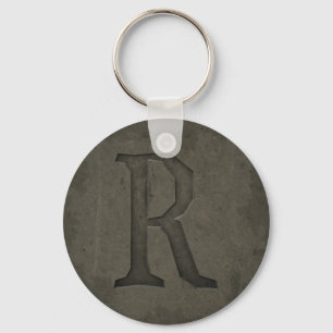 PORTE-CLÉS LETTRE MONOGRAPHIQUE BÉTON R