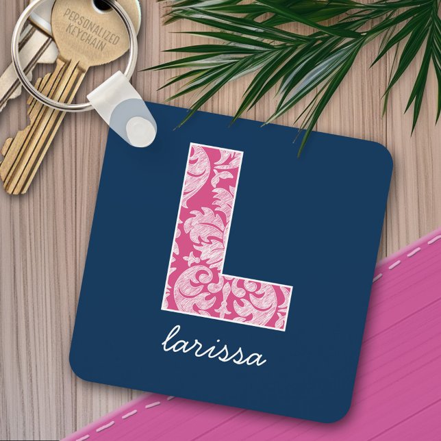 PORTE-CLÉS LETTRE MONOGRAPHIQUE L (Personalized keychain - add a monogram and name)