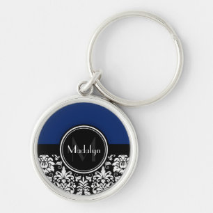 Porte-clés LETTRE MONOGRAPHIQUE NOIR BLANC DE LA Marine