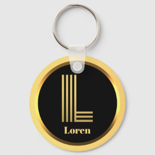 PORTE-CLÉS LETTRE MONOMOBILE EN OR PERSONNALISÉE