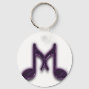 Porte-clés Lettre musicale de "M"