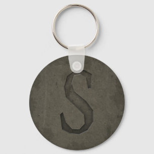 Porte-clés Lettre S concrète de monogramme